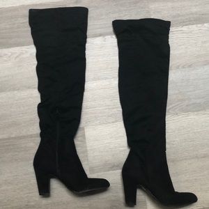 Black over the knee boots